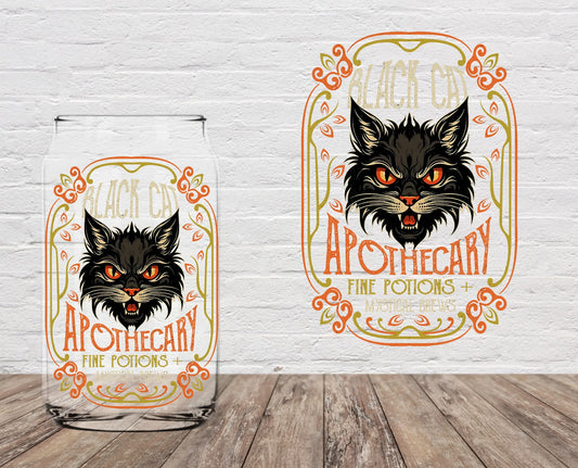 Black Cat Apothecary (Glass)
